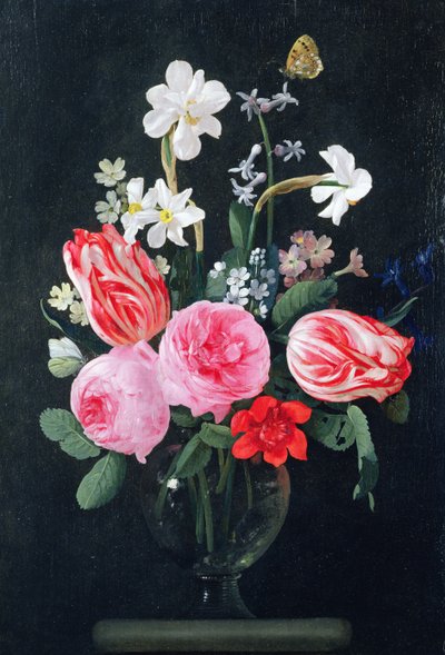 Rose, narcisi, tulipani e altri fiori da Christiaan Luykx or Luycks